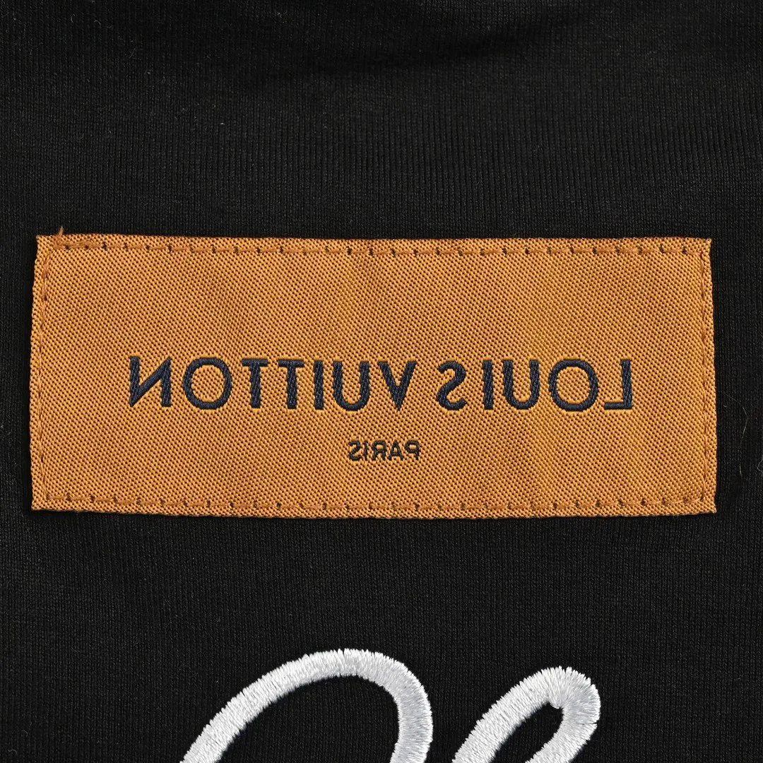 Louis Vuitton/Louis Vuitton floral letter embroidered short sleeves